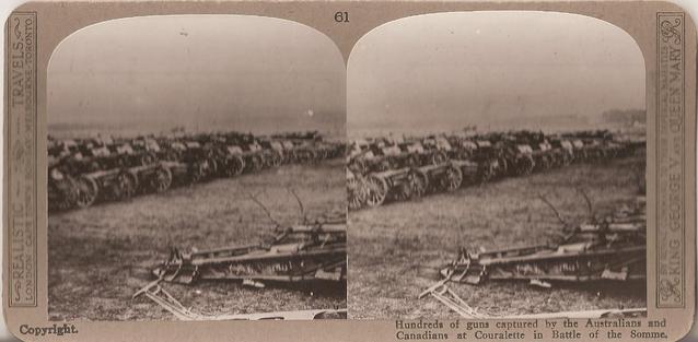 WW1 Stereoview Card (Captured Guns).