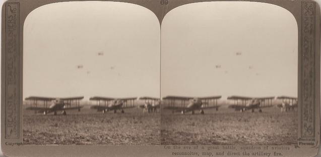 WW1 Stereoview Card (Aero Squadron)