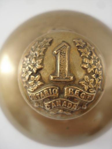 Canadian Trench Art Inkwell 1st Ontario Regt