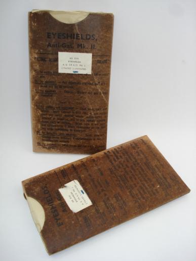 WW2 British Anti-Gas Eye Shields 1944 Dated