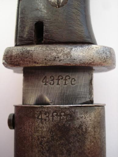 German S84/98 Bayonet for the K98 (Matching Numbers) 1943 Dated