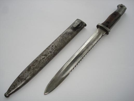 WW1 Imperial German S84/98 Saw Back Bayonet