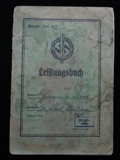 Nazi S.A Sports Badge Performance Book