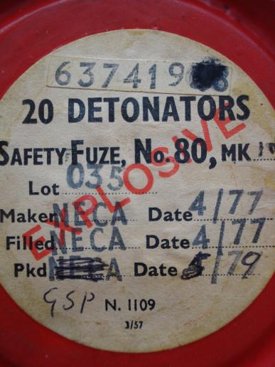 British Detonator Tin