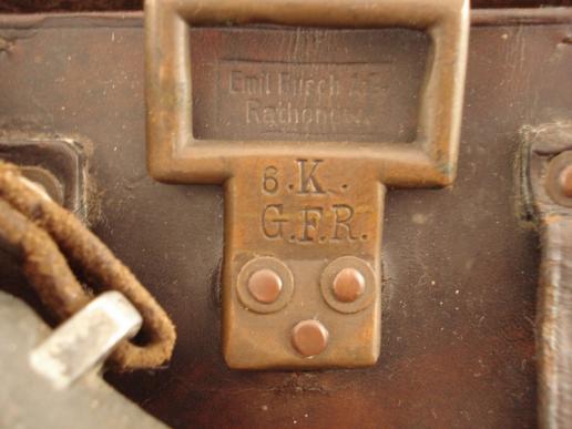 Pre-WW1 German 08 Binoculars & Case, Unit Marked To Guard-Fusilier Regt