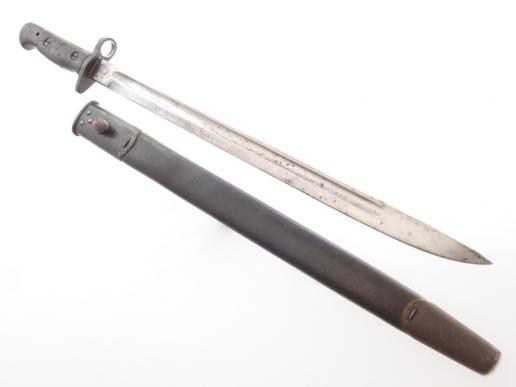WW1 British 1907 Pattern Bayonet Marked To 2nd (Hawke) Bn Royal Marines 