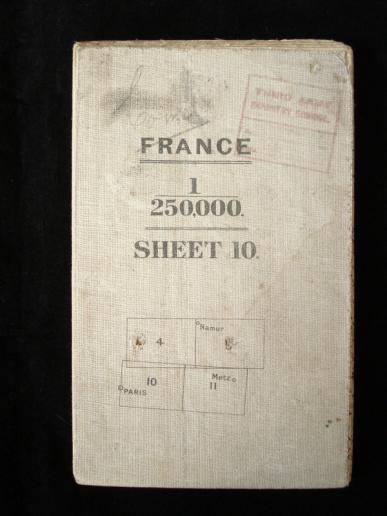 1914 Dated Map Of France (Sheet 10) Marked To 3rd Army Infantry School