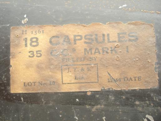 WW2 British Delay Capsule Tin, 1944 Dated