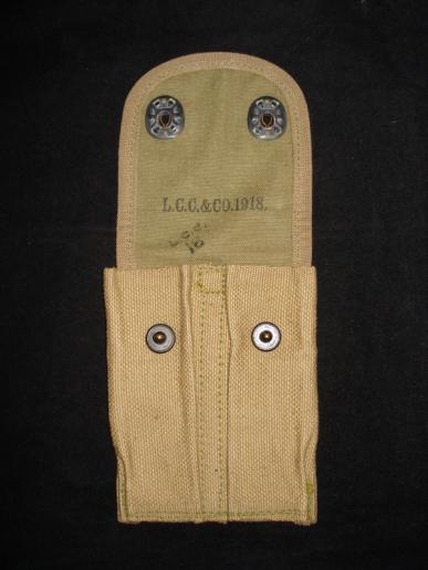 Mint, WW1 U.S M-1918 Pistol Magazine Pouch. L.C.C & Co 1918