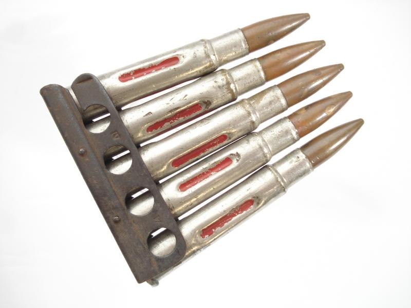 Clip Of 5 .303 Drill Rounds (Australian Production)