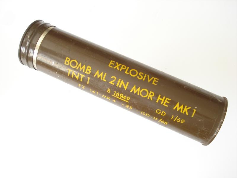 British 2-Inch Mortar H.E Round Transit Tube