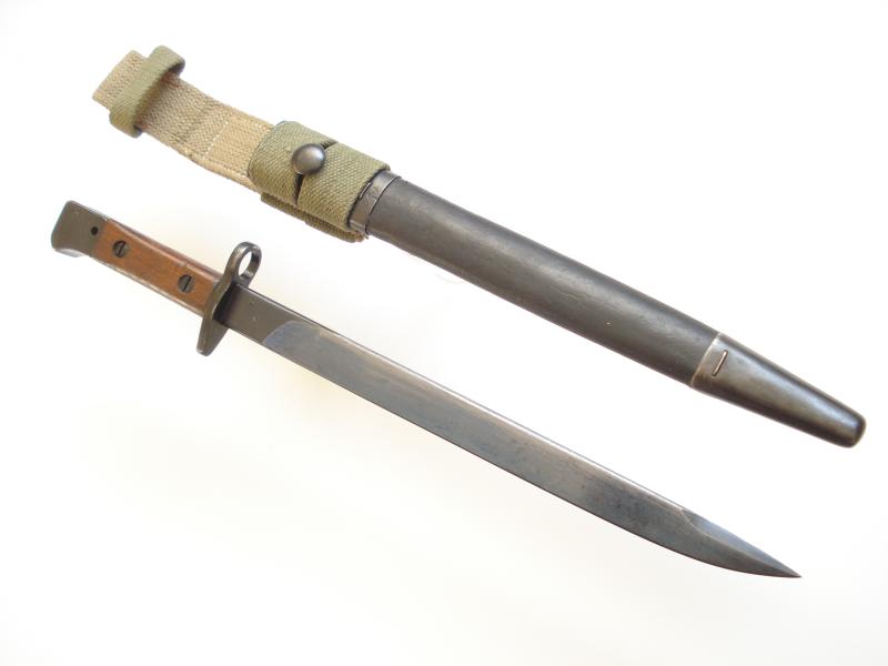 WW2 Indian Short Pattern '07 Bayonet & Frog