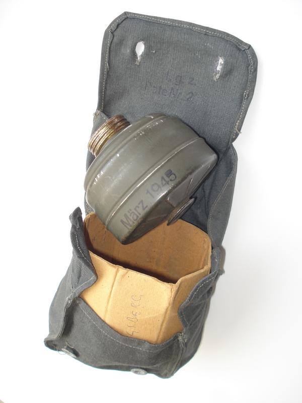 WW2 German Spare FE41 Gas Mask Filter & Bag