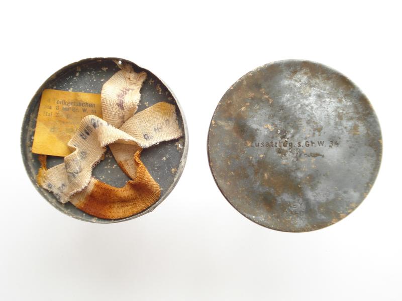 WW2 German 8cm Mortar Booster Charge Tin, 1940 Dated