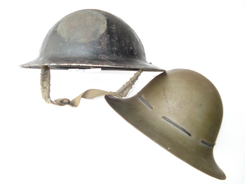 Pair Of British Home Front Helmets