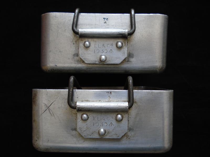 1939 Dated British Mess Tins, Matching Set