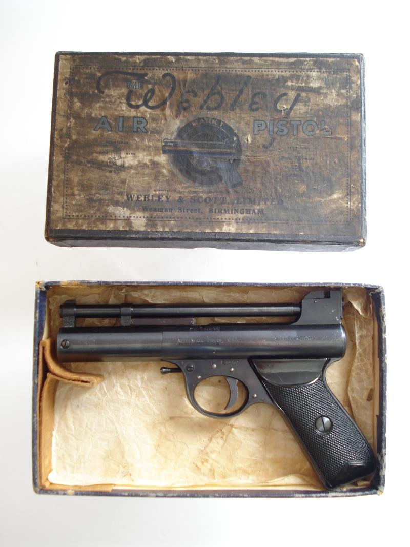 Boxed, Pre-War Webley Mk1 Air Pistol