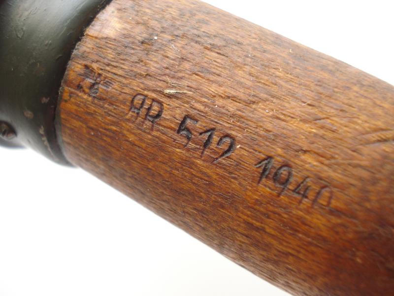 WW2 German M24 H.E Stick Grenade. Matching, 1940 Dated