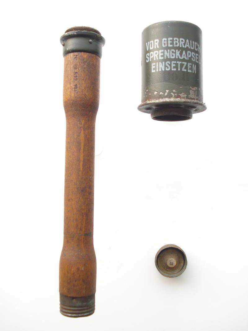 WW2 German M24 H.E Stick Grenade. Matching, 1940 Dated