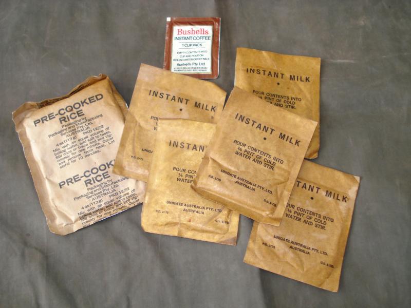 Australian Ration Pack Items, Late Vietnam War Era