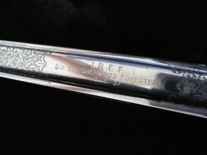 1897 Pattern Sword 8th Battalion The Sherwood Foresters