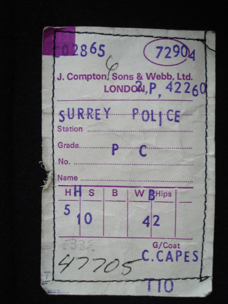 Obsolete, Surrey Police Uniform
